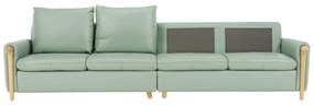 Canapea complet tapiţată cu 4 locuri, piele / piele ecologică neomint, LINSY