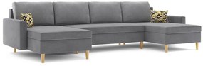 Supermobel Canapea extensibilă în formă de U ASULA, 295x75x140, haiti 14/amber 73