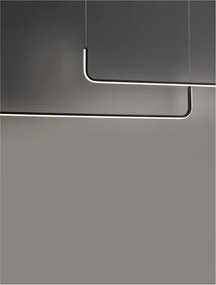 Lustra LED suspendata liniara Strita negru