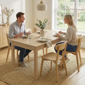 HOMCOM Masă de sufragerie design modern bicolor cu blat mare pentru 4-6 persoane în lemn dim. 119L x 70l x 75H cm | Aosom Romania