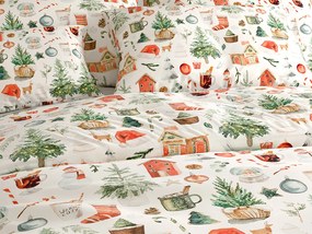 Lenjerie de pat din microfibra FESTIVE MAGIC albă Dimensiune lenjerie de pat: 2 buc 70 x 90 cm | 200 x 220 cm