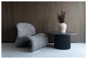 Măsuță de cafea maro închis rotundă cu aspect de lemn de plop ø 80 cm Boavista – House Nordic