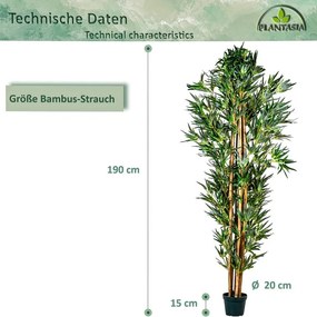Floare artificială - bambus - 190 cm