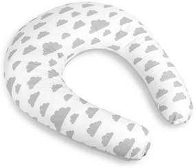 Bellatex Pernă de alăptare Clouds gri , 180 cm