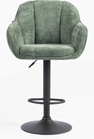 HR2055W Scaun Verde Salvie Grid Premium cu Bază Neagră