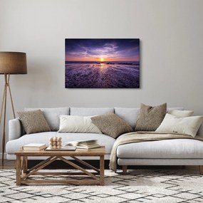 Tabloul cu plaja - apus de soare (90x60 cm)