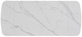 Masa extensibila Sento alb/negru L120-180xl80 cm