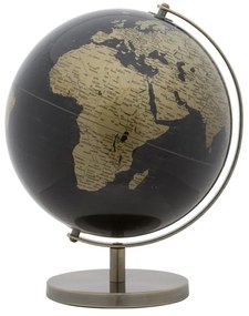 Decoratiune glob negru/bronz din metal, ∅ 25 cm, Globe Mauro Ferretti