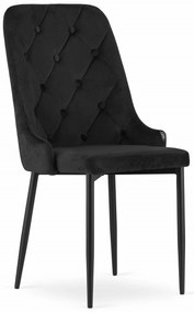 Scaun de sufragerie CAPRI din catifea neagra