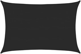 vidaXL Pânză parasolar, negru, 5x7 m, HDPE, 160 g/m²