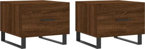 vidaXL Măsuțe de cafea, 2 buc. stejar maro, 50x50x40 cm, lemn compozit