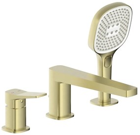 KFA Armatura 4525-210-31 - Baterie pentru cadă, 3 orificii MALAGA, auriu periat