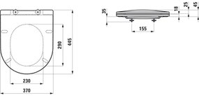 LAUFEN H8989667160001 - Capac WC SoftClose PRO din duroplast, negru