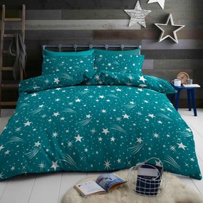 Lenjerie de pat din flanel NIGHT SKY turcoaz Dimensiune lenjerie de pat: 70 x 90 cm | 140 x 220 cm