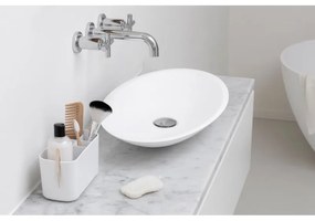 Organizator pentru periute de dinti Brabantia ReNew 1003494, Rezistent la coroziune, Separator intern, Baza antiderapanta, Alb