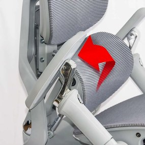 Scaun ergonomic gri de birou cu suport lombar încălzit cu masaj și șezut cu ventilație SYYT 9521