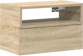 vidaXL Noptieră de perete, stejar sonoma, 45x26x28,5 cm