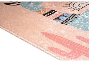 Covor pentru copii roz lavabil 80x120 cm Big Dreamer Camel – Vitaus