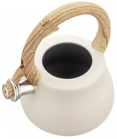 Ceanic cu fluier Klausberg KB 7919, 2,8 l, Maner izolat termic, Inductie, Bej