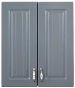 Corp superior 60. cu 2 usi Zebra MDF gri dungi