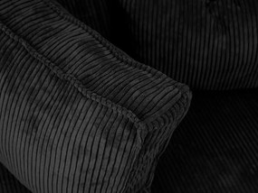 Canapea colt extensibila SMART COSARO negru, cu colt bilateral + 2 perne CADOU