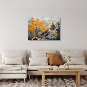Tablou – Arbore auriu în munți (70x50 cm)