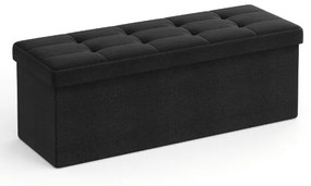 Taburet cu spatiu depozitare OTTOMAN 110x38 cm, negru