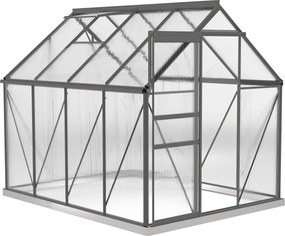 Outsunny Sera Walk-In Aluminiu &amp; Policarbonat – Ventilatie si Jgheab | Aosom Romania