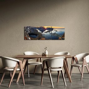 Tablou - Peisaj (cu ceas) (90x30 cm)