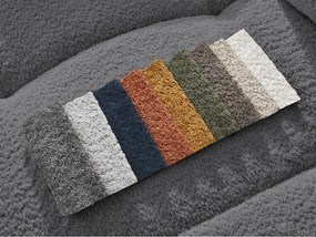 Colțar gri extensibil/cu spațiu de depozitare cu tapițerie din țesătură bouclé (cu colț pe partea stângă/cu șezlong) Roxelane – Bobochic Paris