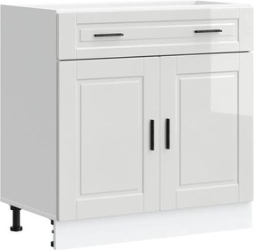 vidaXL Dulap bază de bucătărie „Porto” din lemn prelucrat alb lucios