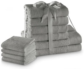 Prosoape de baie gri 10 buc. din bumbac din frotir Amari – Restilo