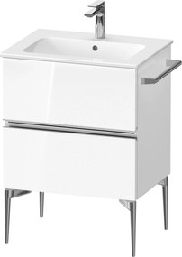 Duravit Sivida dulap 61x47.7x59.1 cm sub chiuveta pe perete alb-crom SV4643010220000