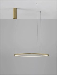 Lustra LED suspendata design modern circular TARQUIN D-60cm aurie