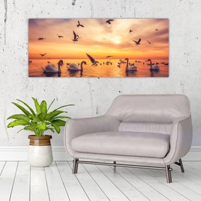 Tablou - Lebedă (120x50 cm)