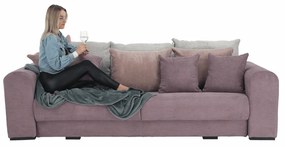 Canapea foarte spatioasa, violet, roz invechit, bej, GILEN BIG SOFA