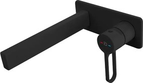 Baterie lavoar incastrata FDesign Zaffiro negru mat cu corp ingropat