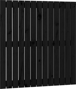 vidaXL Tăblie de pat pentru perete, negru, 82,5x3x90 cm lemn masiv pin