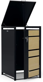 Blumfeldt BinSafe, coș de gunoi, 1 coș de gunoi, 240 l, cu încuietoare, din oțel galvanizat rezistent la intemperii