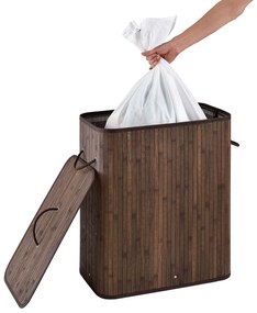 Juskys Cos de rufe din bambus Curly 100 litri, maro