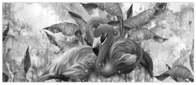 Tablou - Graffiti cu flamingo (120x50 cm)
