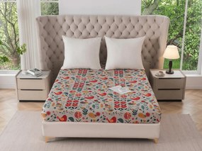 Cearsaf din microfibra RETRO BIRD colorat 90x200 cm