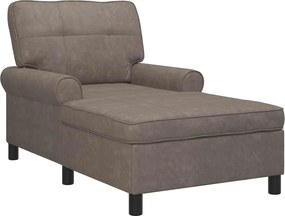 vidaXL șezlong de relaxare Gri 91 x 157 x 91 cm Piele artificială