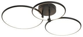 Plafoniera neagra cu LED 3 trepte de reglare a luminozității 3 lumini - Joaniqa