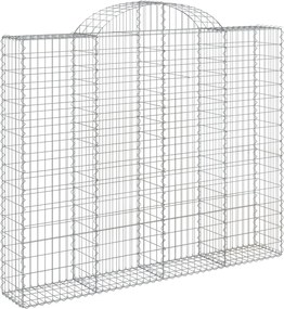vidaXL Coș gabion arcuit 200x30x160/180 cm fier galvanizat