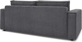 Canapea extensibilă din reiat Bobochic Paris Nihad, 245 cm, gri închis