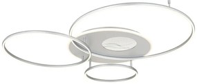 Lustra LED aplicata cu telecomanda INVERTINA argintiu