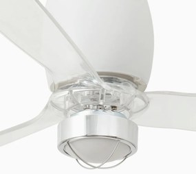 Lustra cu Ventilator si telecomanda ETERFAN M LED alb mat/transparent