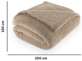 Pătură taupe din micropluș/cocolino 150x200 cm Cocoon – Tiseco Home Studio