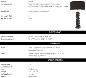 Veioza, Lampa de masa design LUX Lorieux